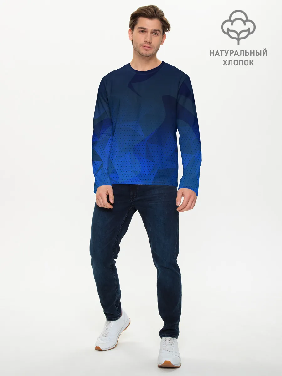 Мужской лонгслив базовый / Blue Point