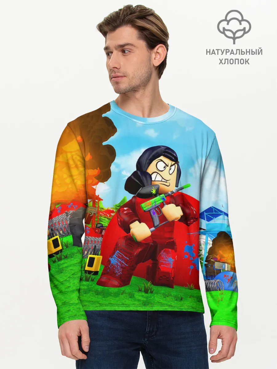 Мужской лонгслив базовый / ROBLOX