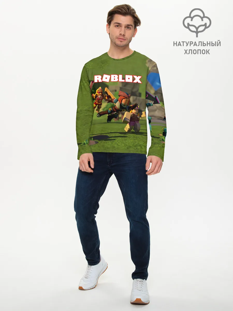 Мужской лонгслив базовый / ROBLOX