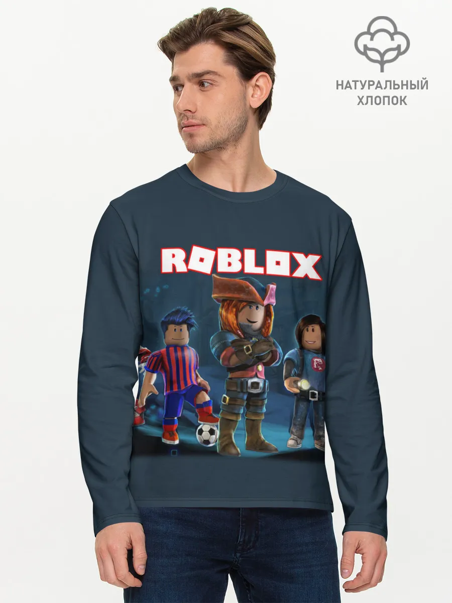 Мужской лонгслив базовый / ROBLOX