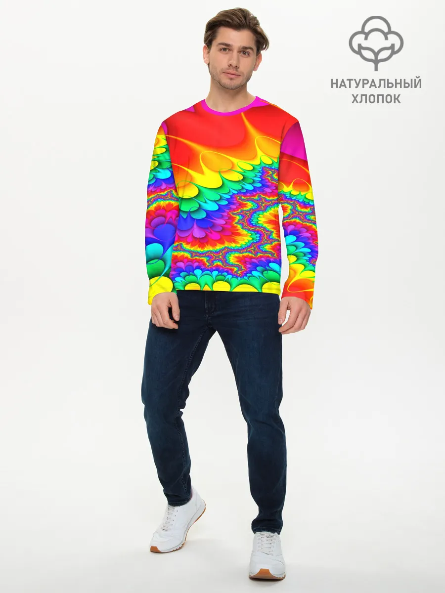 Мужской лонгслив базовый / TIE-DYE
