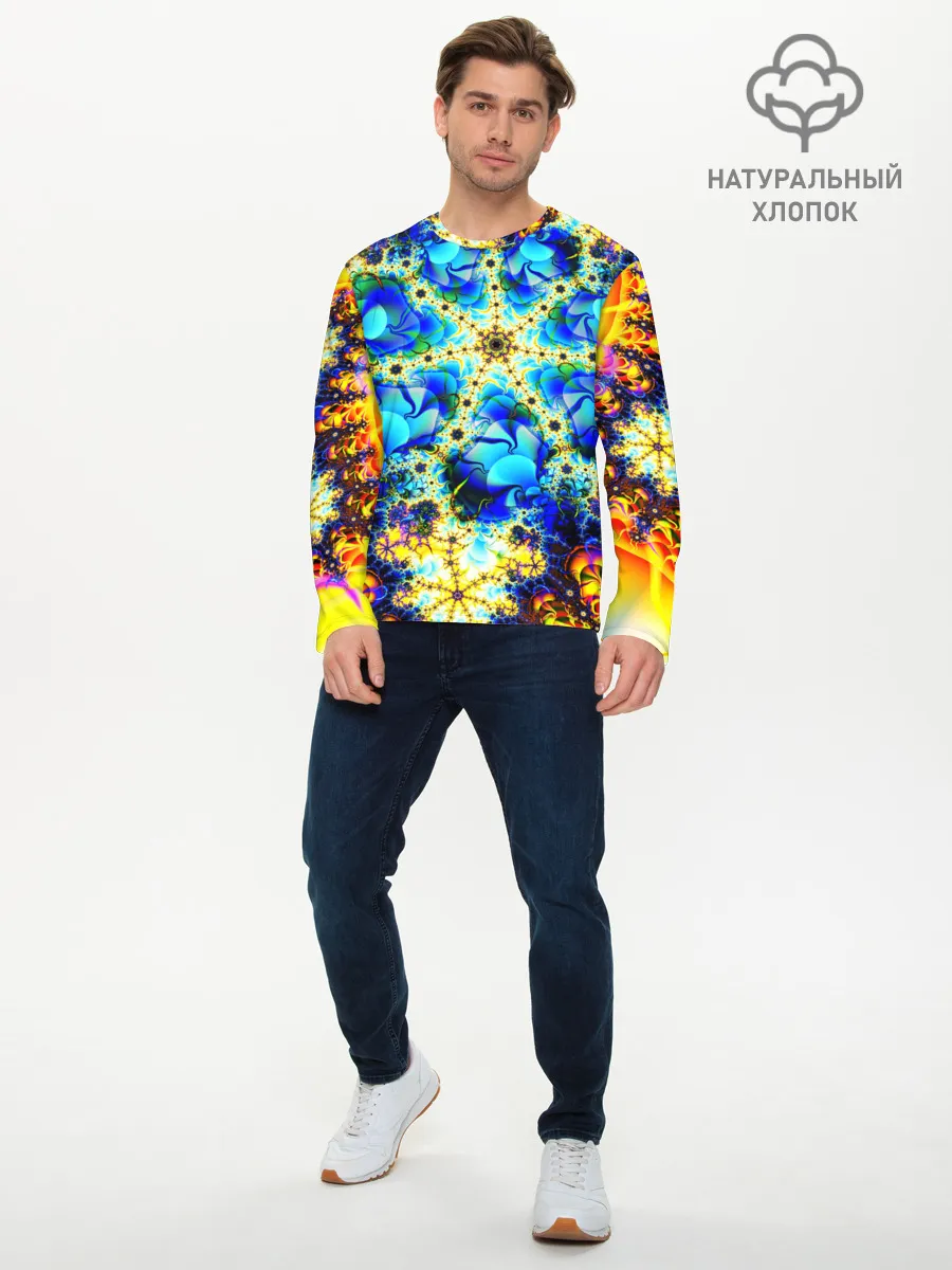 Мужской лонгслив базовый / ИЛЛЮЗИЯ ФРАКТАЛОВ
