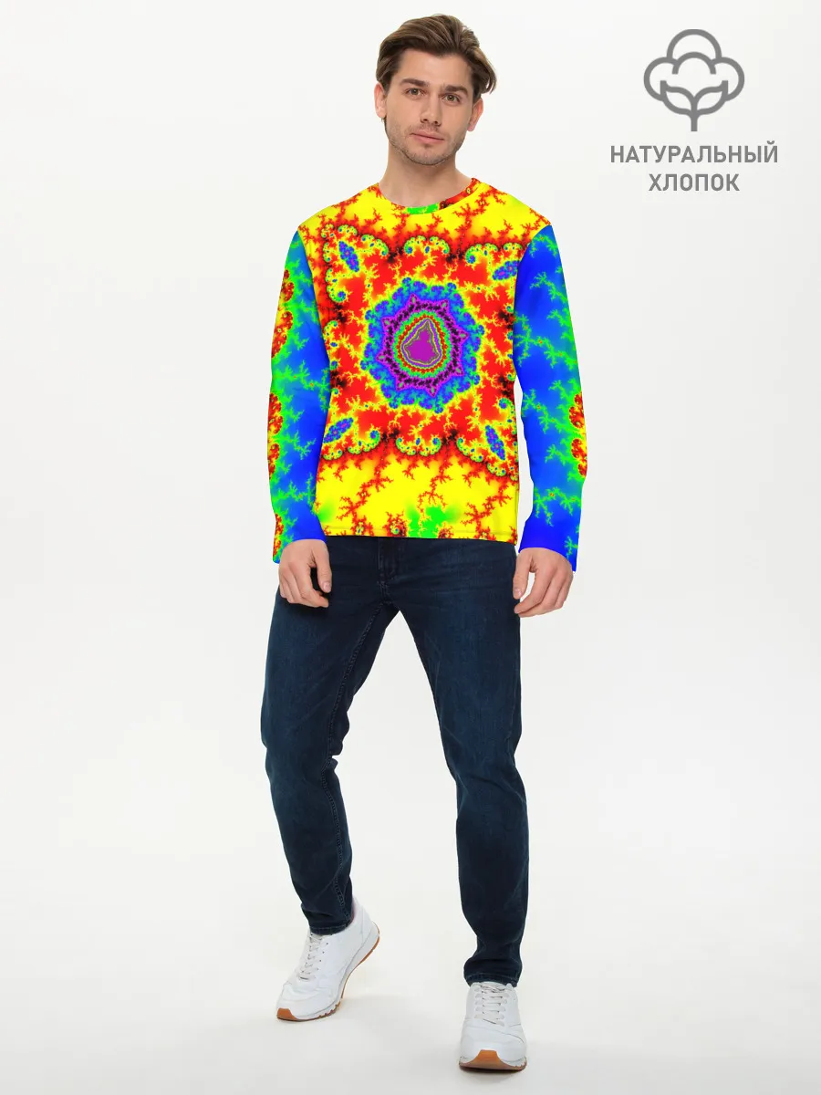 Мужской лонгслив базовый / АБСТРАКТНЫЕ РАЗРЫВЫ