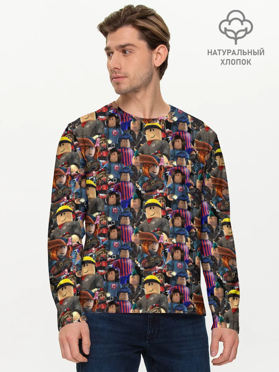 Мужской лонгслив базовый / ROBLOX