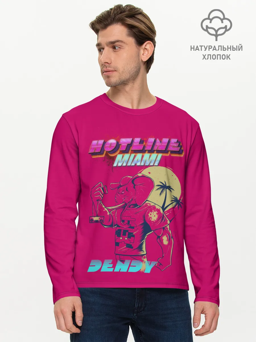 Мужской лонгслив базовый / Hotline Miami