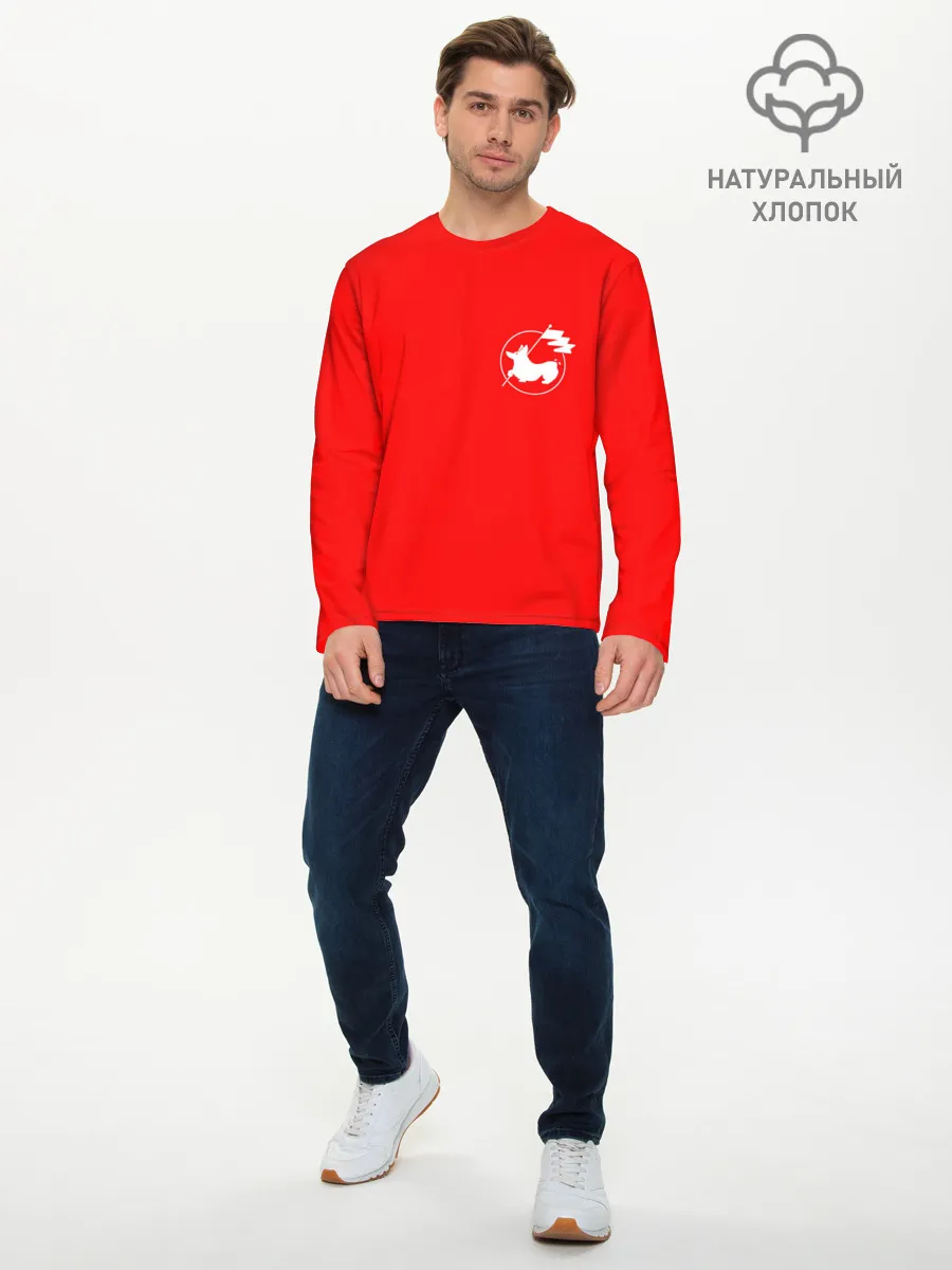 Мужской лонгслив базовый / Корги