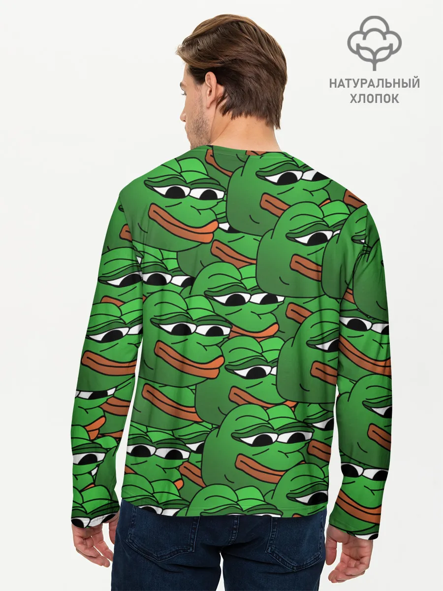 Мужской лонгслив базовый / Pepe The Frog