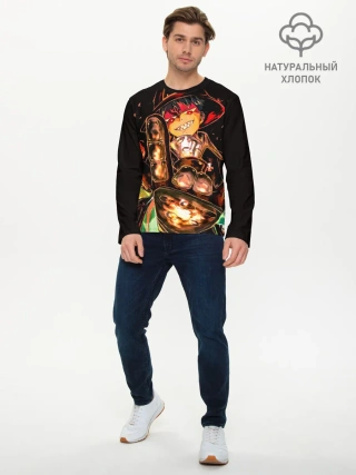 Мужской лонгслив базовый / Пламенная бригада пожарных