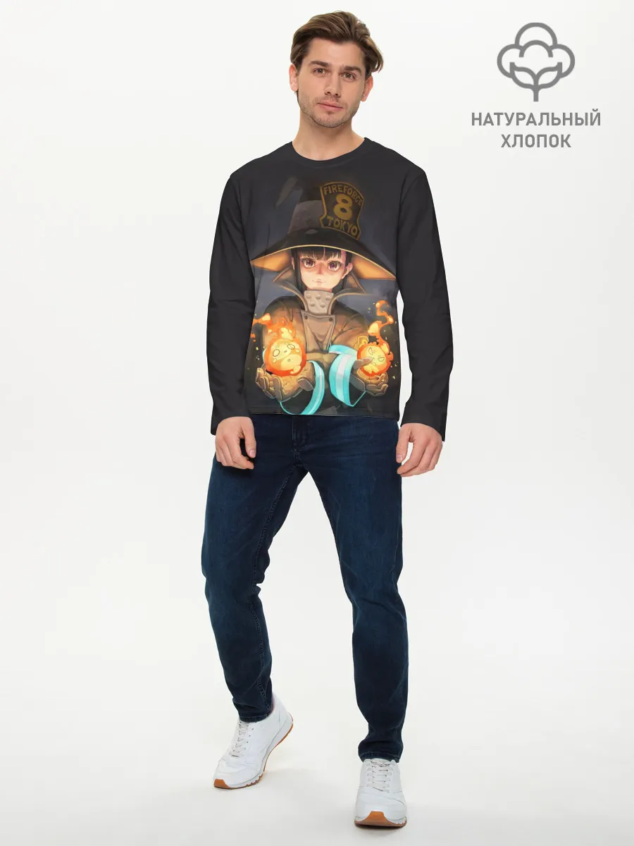 Мужской лонгслив базовый / enenno shouboutai Fire Force