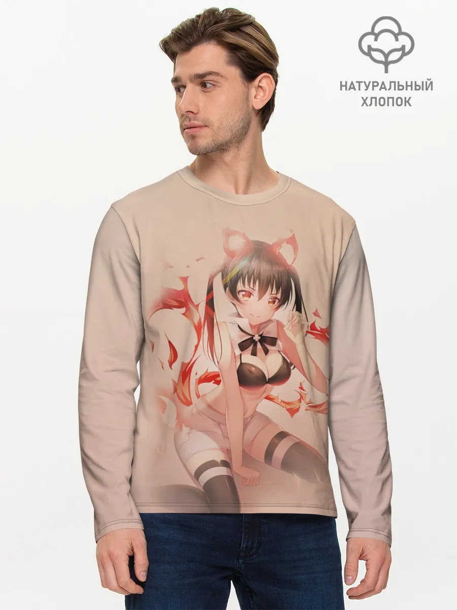 Мужской лонгслив базовый / Пламенная бригада пожарных