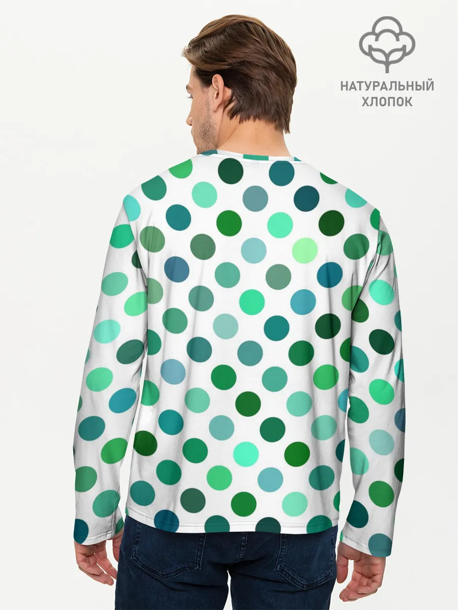 Мужской лонгслив базовый / Горох