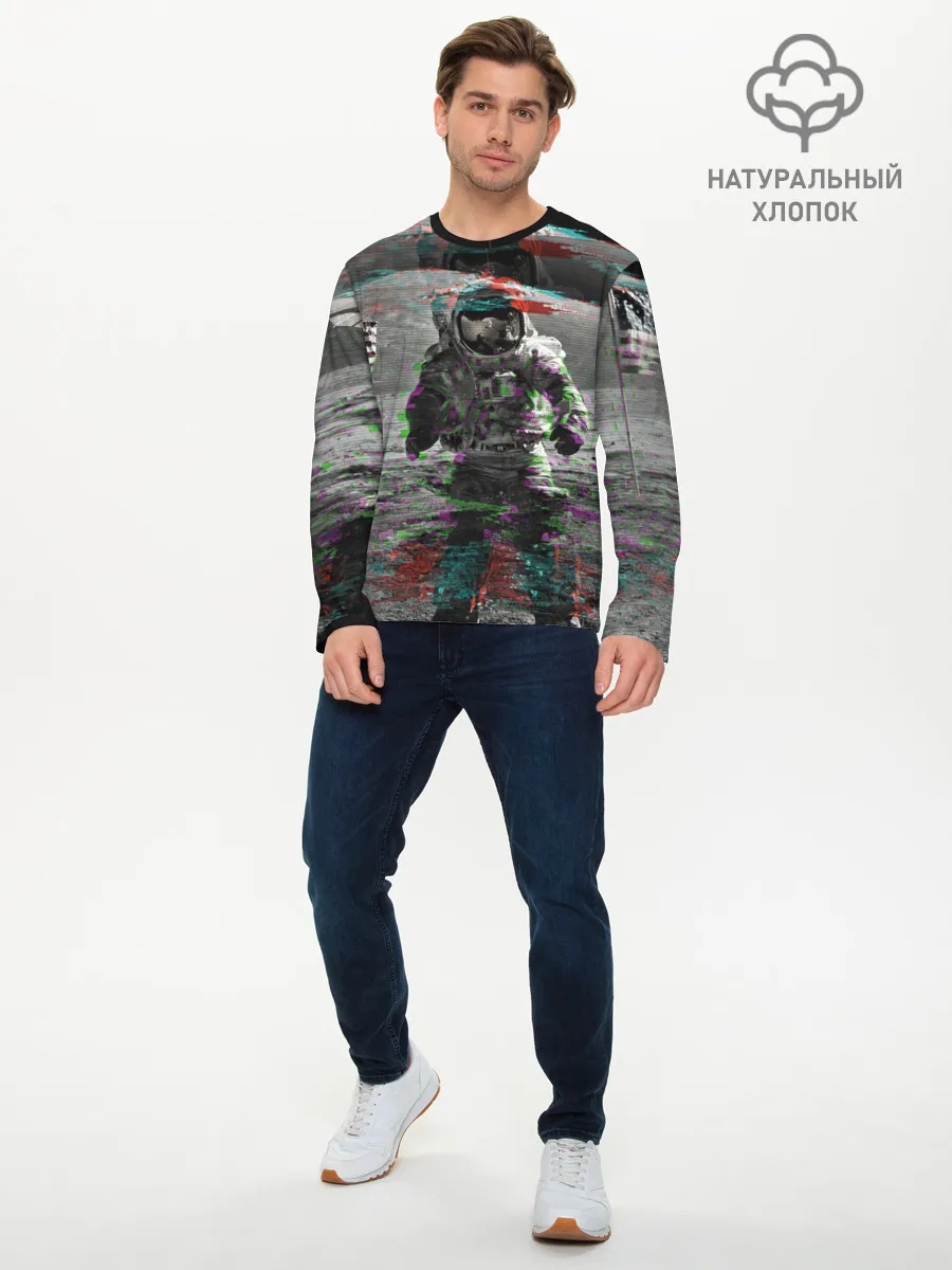 Мужской лонгслив базовый / Космонавт