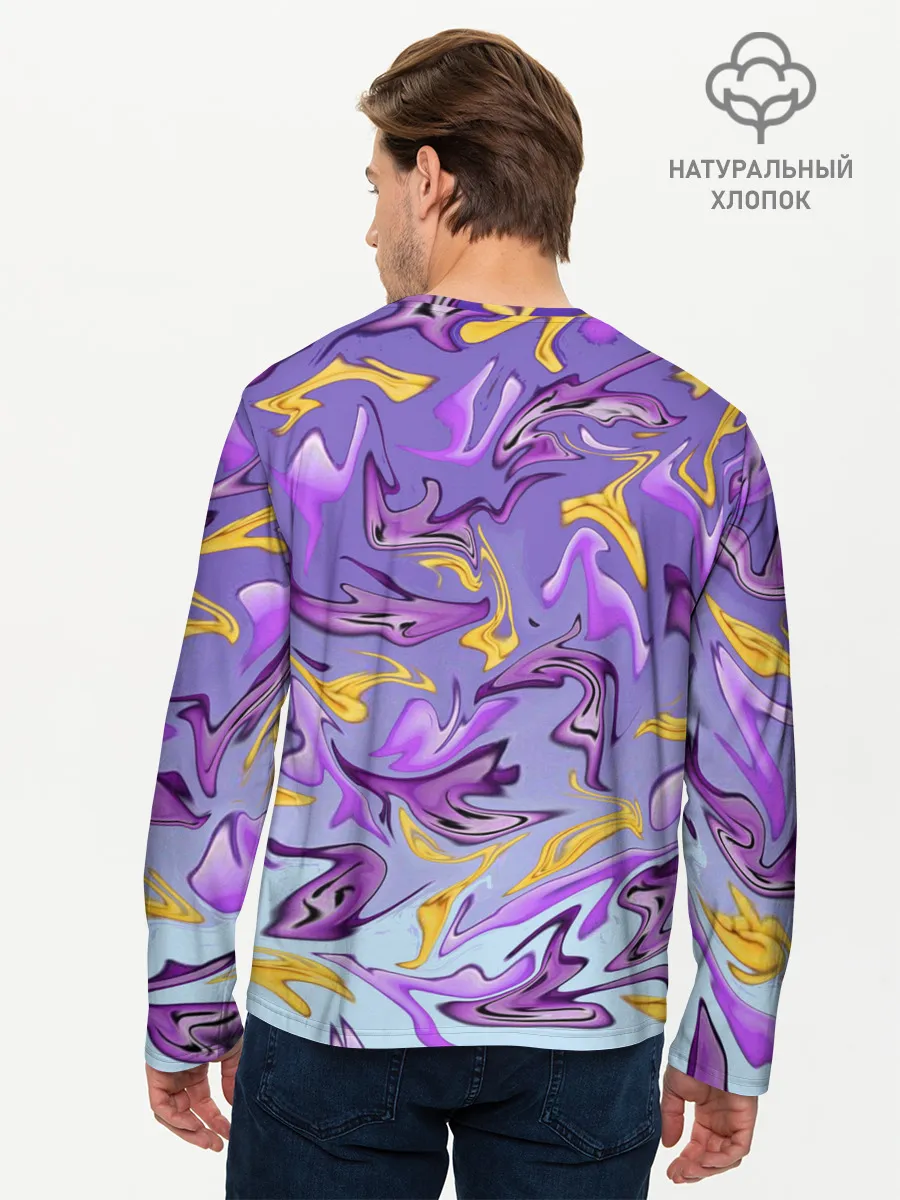 Мужской лонгслив базовый / Абстракция