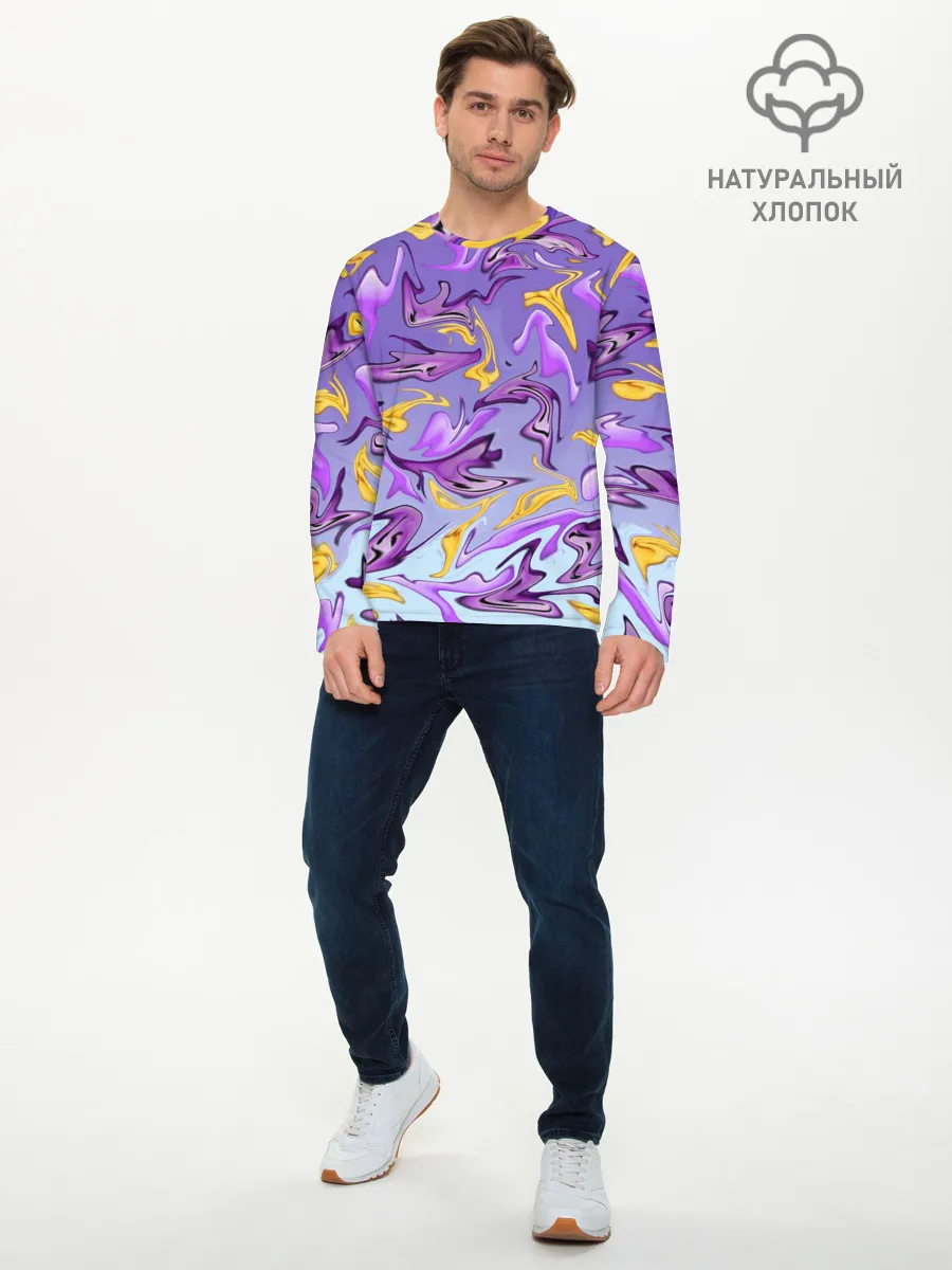 Мужской лонгслив базовый / Абстракция