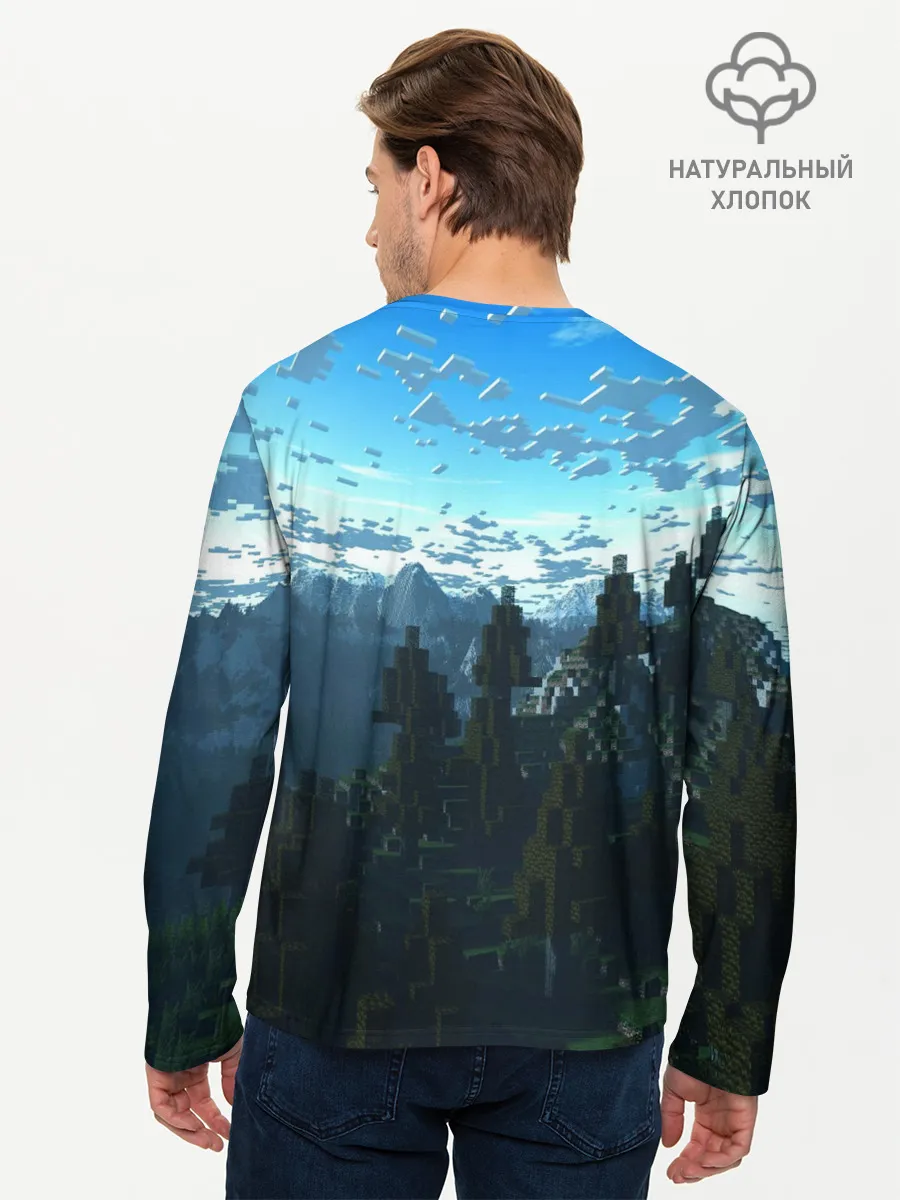 Мужской лонгслив базовый / Minecraft / Майнкрафт