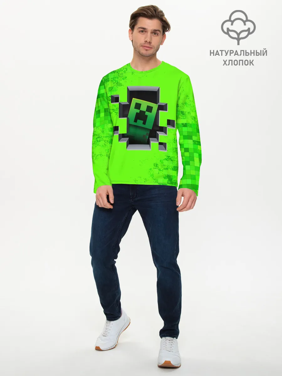Мужской лонгслив базовый / MINECRAFT