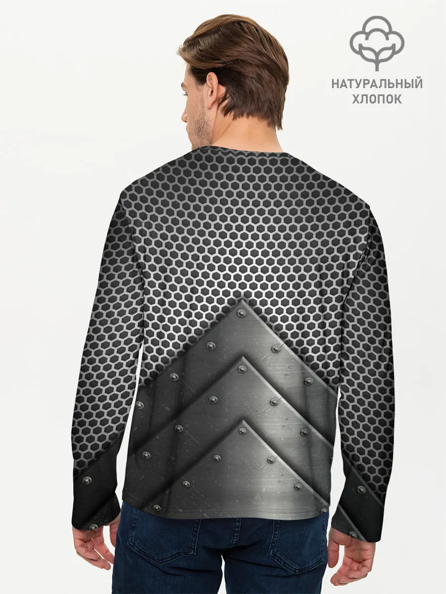 Мужской лонгслив базовый / Броня металлическая