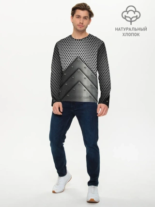 Мужской лонгслив базовый / Броня металлическая