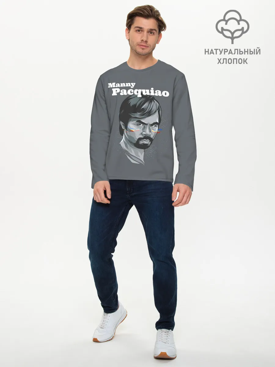 Мужской лонгслив базовый / Manny Pacquiao