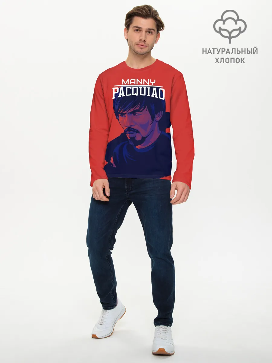 Мужской лонгслив базовый / Manny Pacquiao