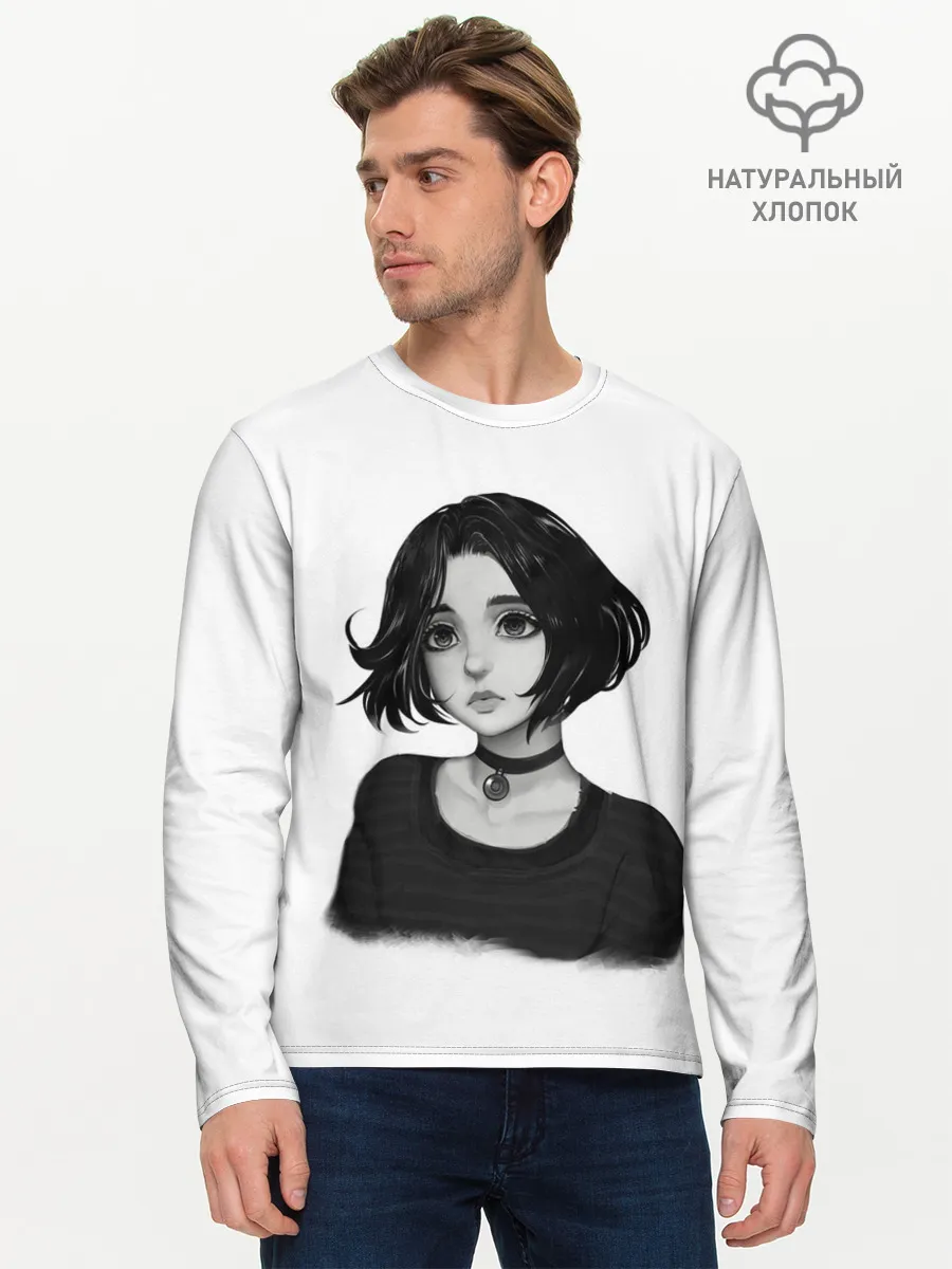 Мужской лонгслив базовый / Девушка Думер