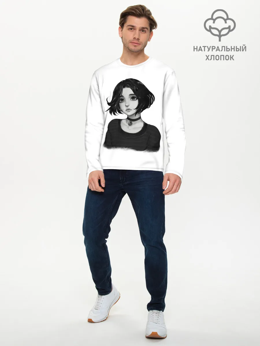 Мужской лонгслив базовый / Девушка Думер