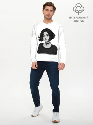 Мужской лонгслив базовый / Девушка Думер