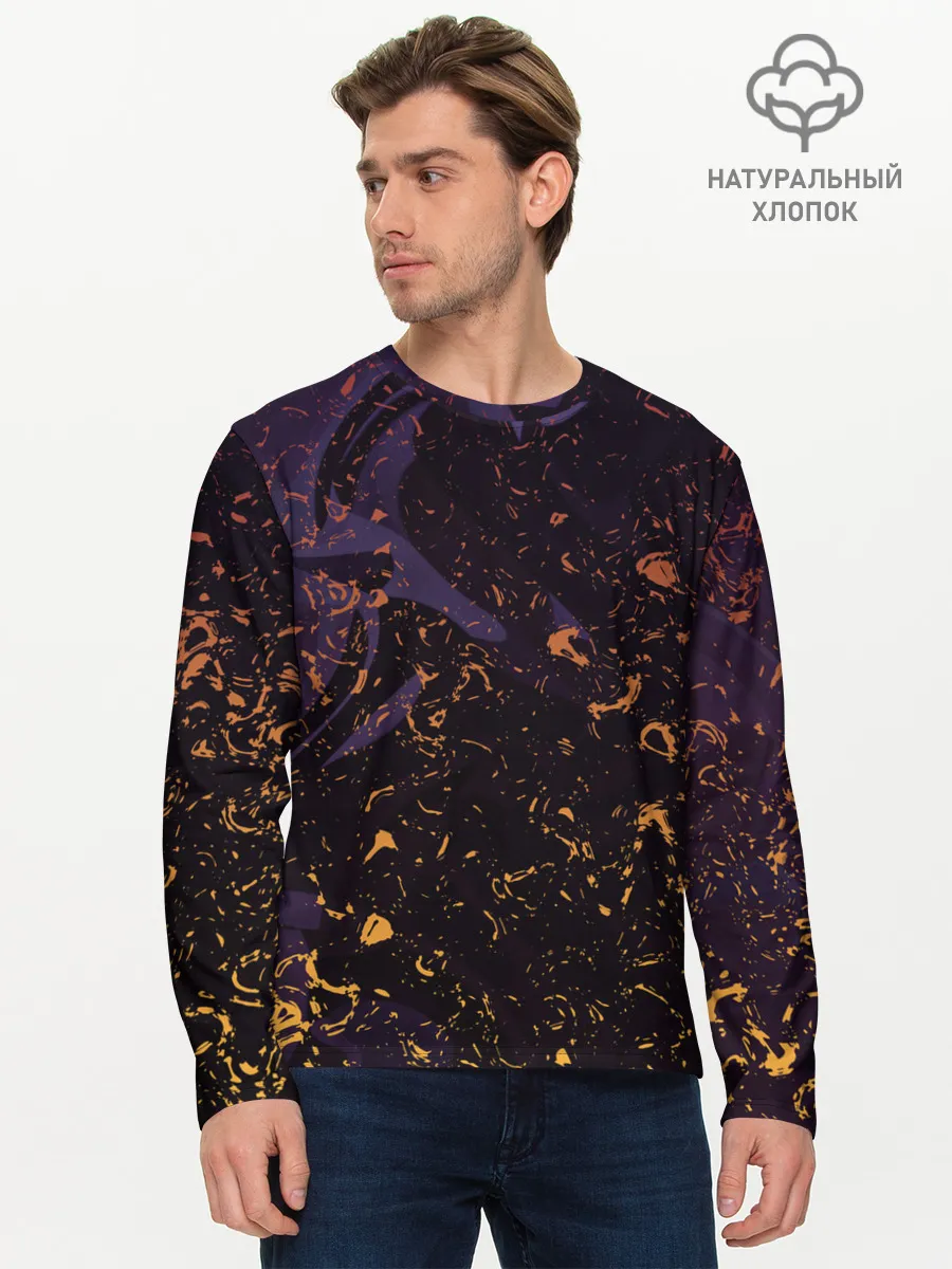 Мужской лонгслив базовый / Flame in the night