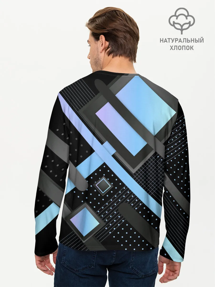 Мужской лонгслив базовый / Modern Geometry