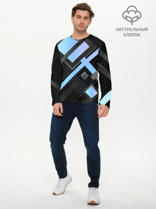 Мужской лонгслив базовый / Modern Geometry