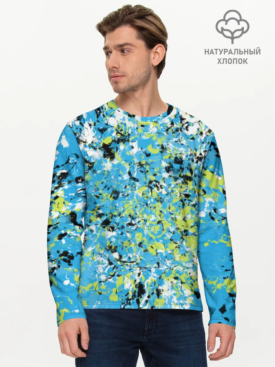 Мужской лонгслив базовый / Абстракция