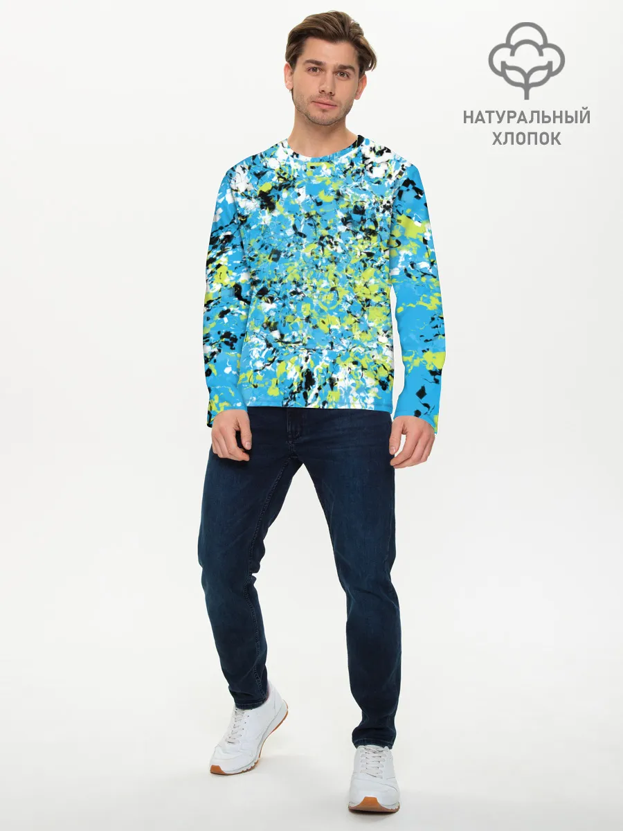 Мужской лонгслив базовый / Абстракция