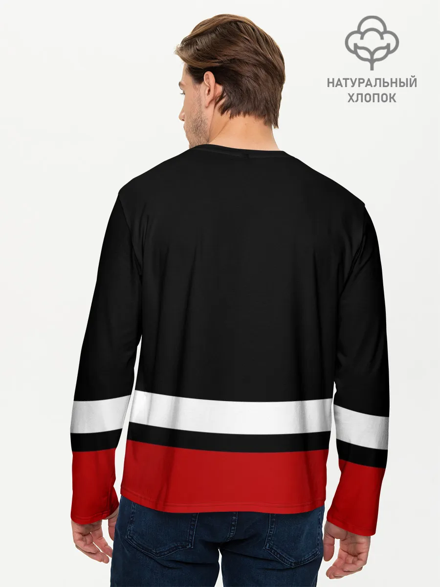 Мужской лонгслив базовый / Каролина Харрикейнз