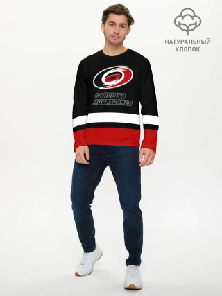 Мужской лонгслив базовый / Каролина Харрикейнз