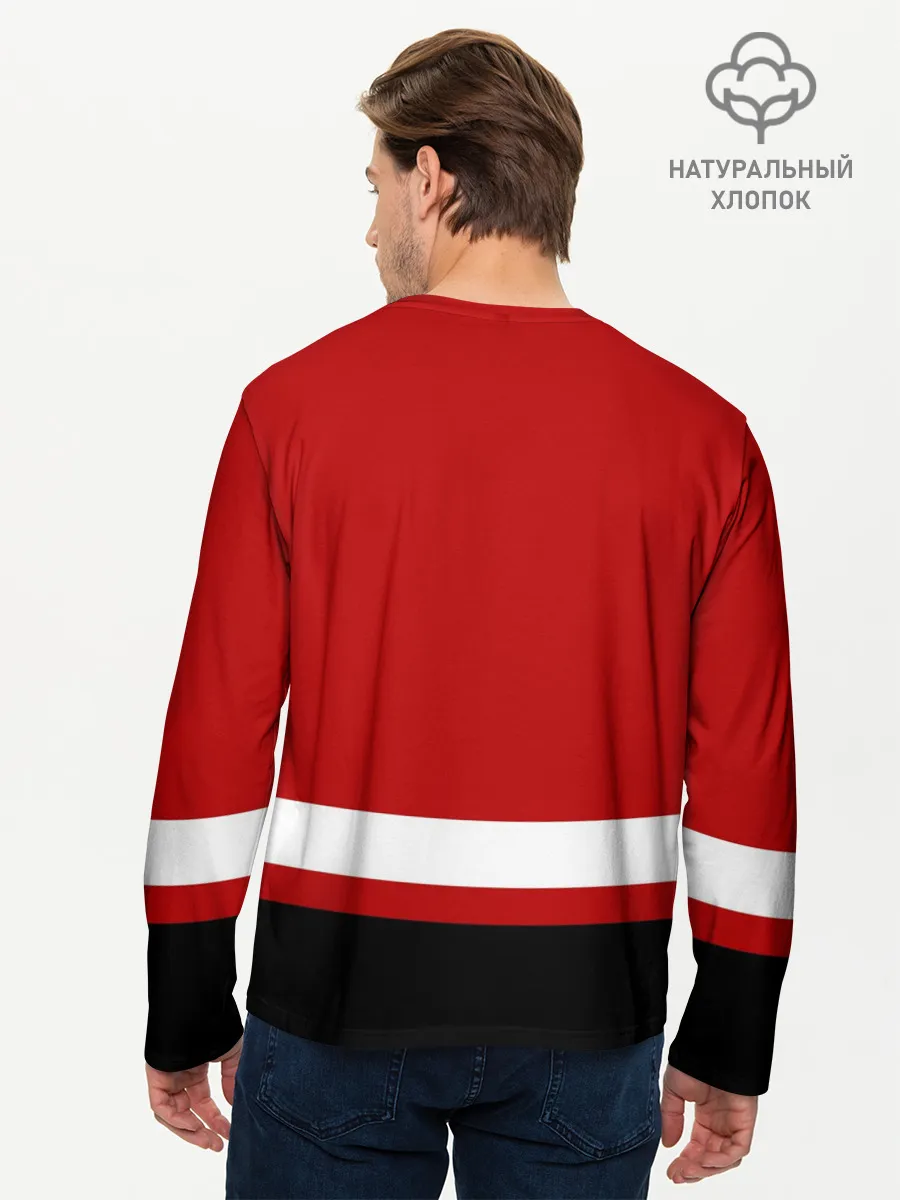 Мужской лонгслив базовый / Каролина Харрикейнз