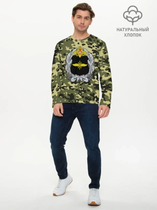 Мужской лонгслив базовый / Войска связи