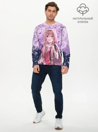 Мужской лонгслив базовый / Восхождение героя щита