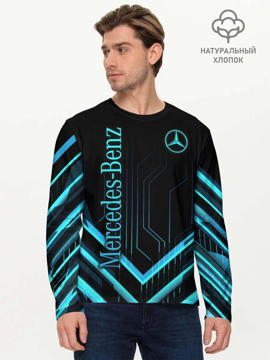 Мужской лонгслив базовый / Mercedes-Benz