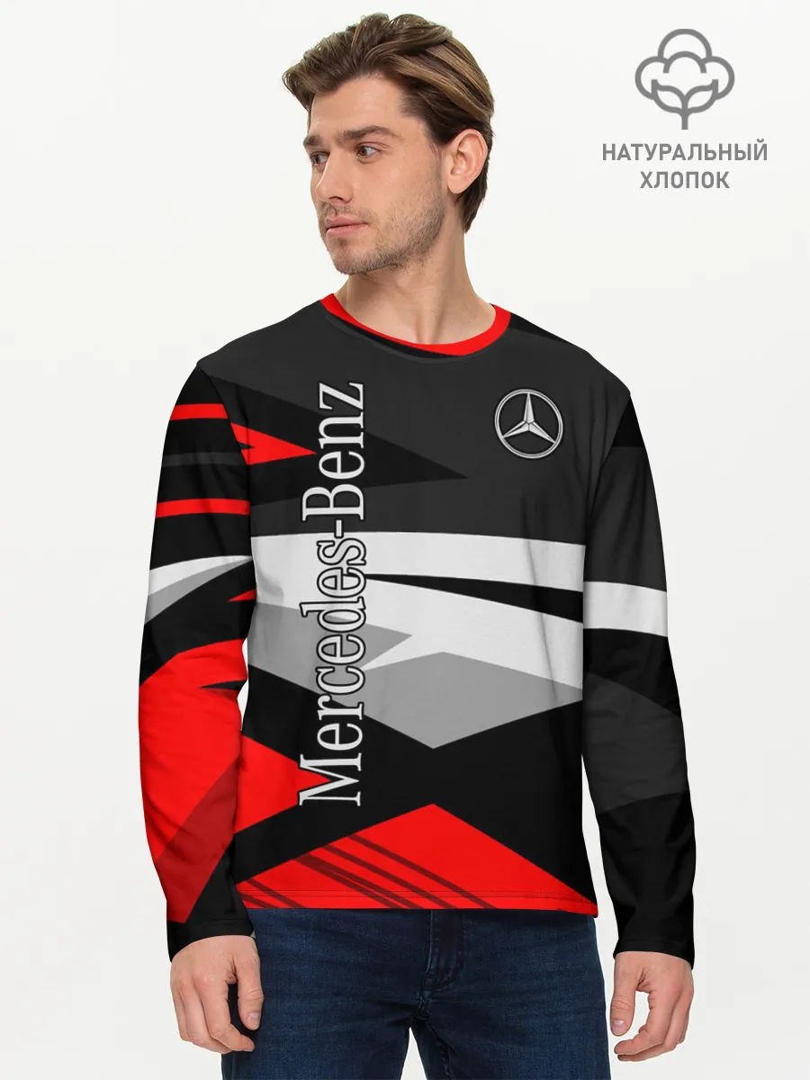 Мужской лонгслив базовый / Mercedes-Benz
