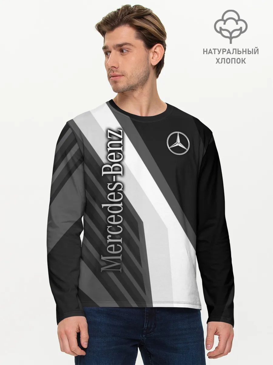 Мужской лонгслив базовый / Mercedes-Benz