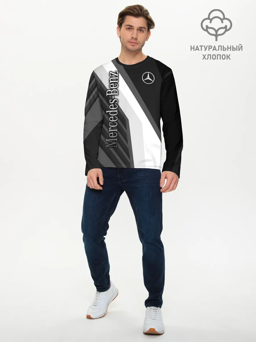 Мужской лонгслив базовый / Mercedes-Benz