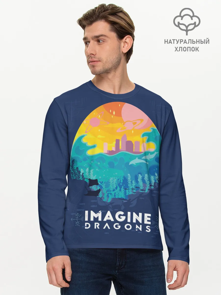 Мужской лонгслив базовый / Imagine Dragons
