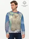 Мужской лонгслив базовый / Грозовой Котик