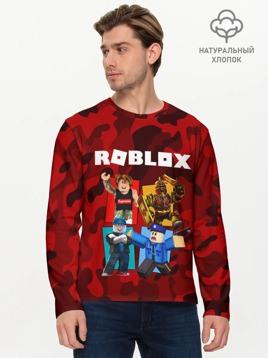 Мужской лонгслив базовый / ROBLOX
