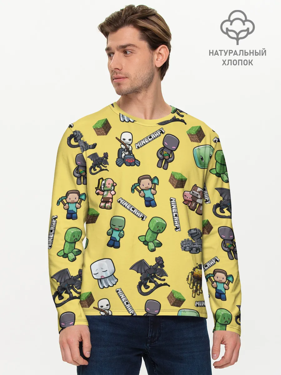Мужской лонгслив базовый / MINECRAFT