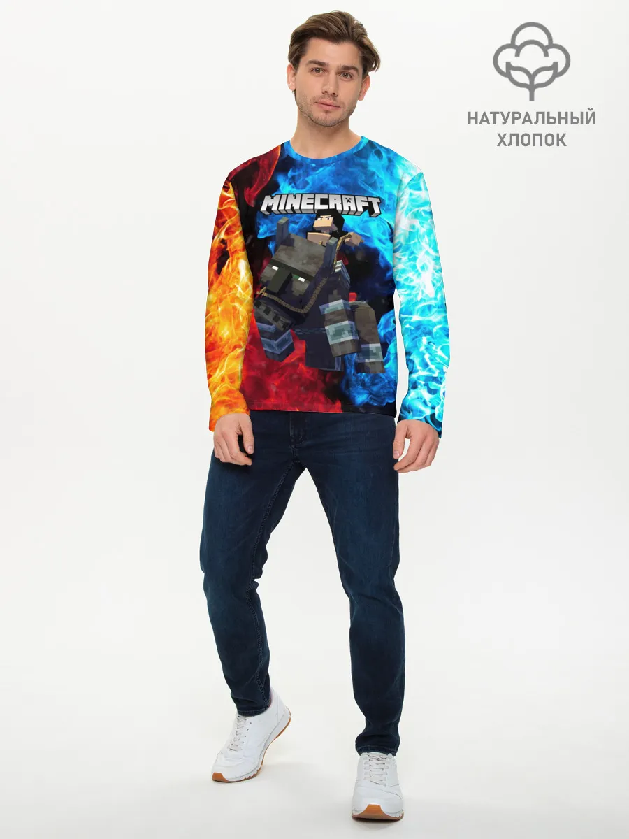 Мужской лонгслив базовый / Minecraft / Майнкрафт