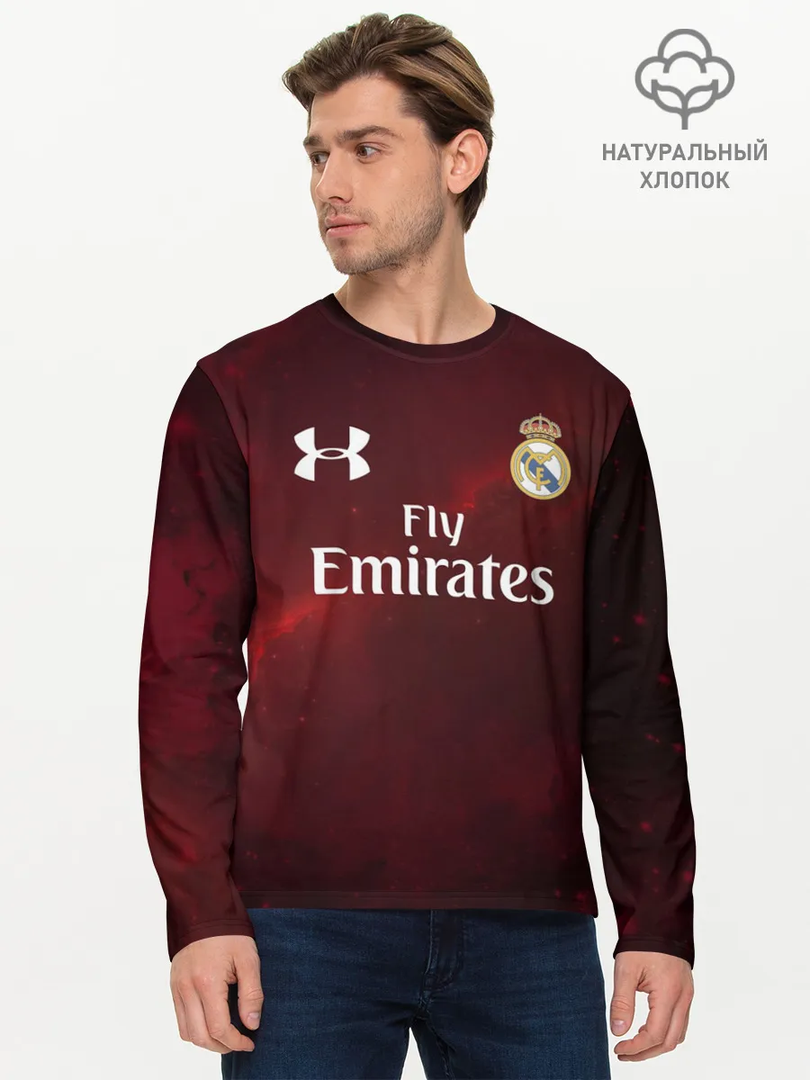 Мужской лонгслив базовый / Real Madrid