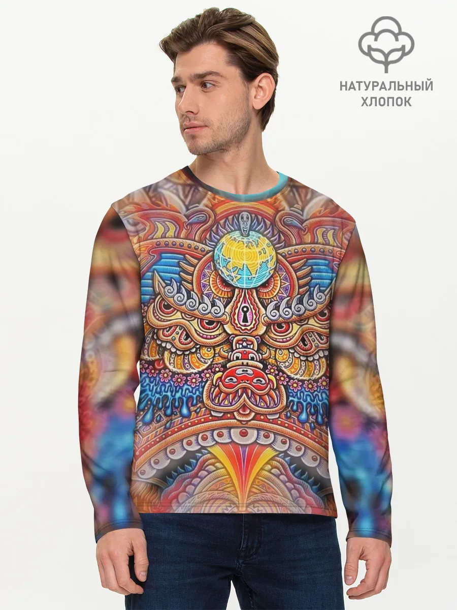 Мужской лонгслив базовый / Rising dragon