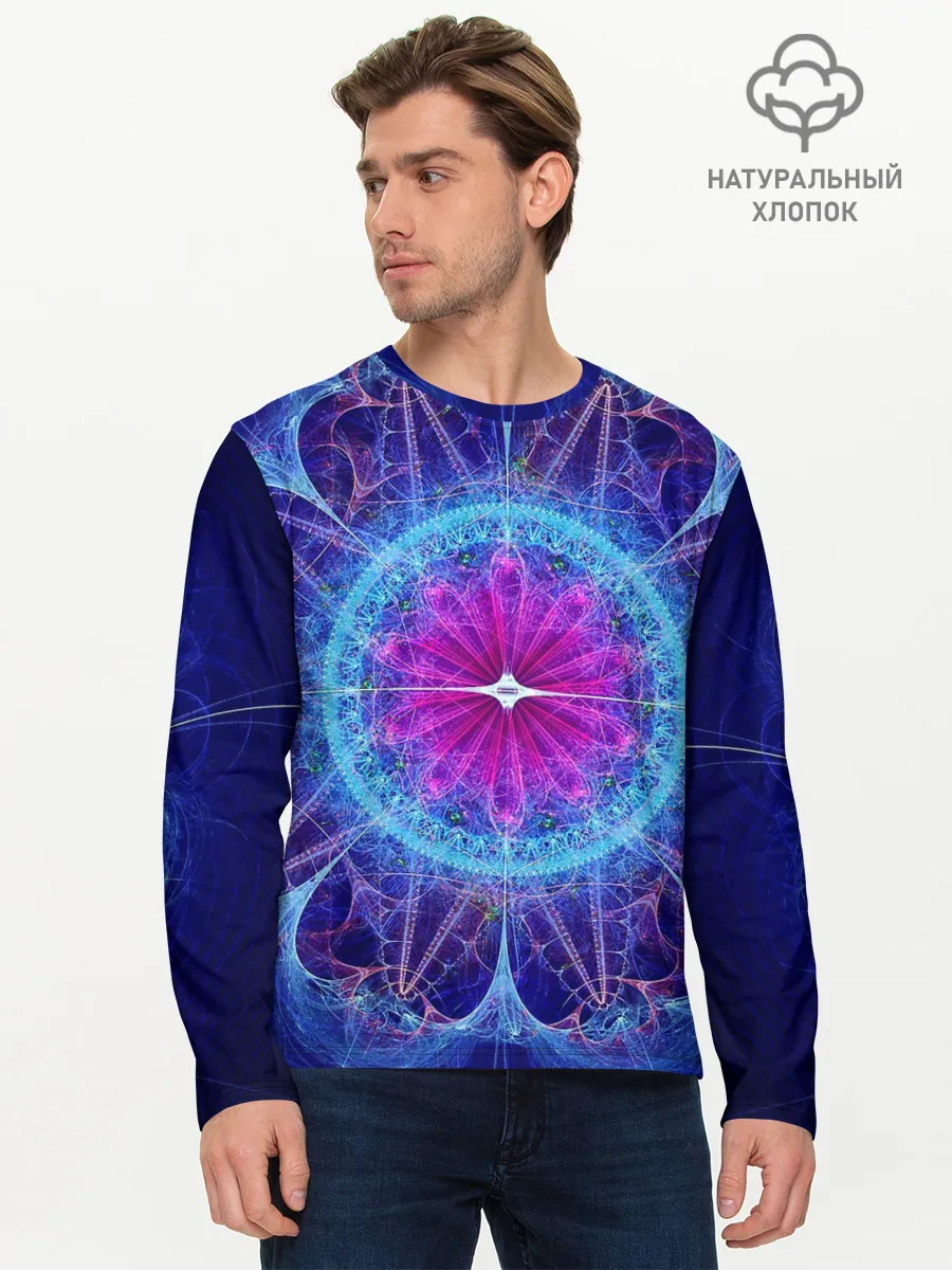 Мужской лонгслив базовый / Mandala 2