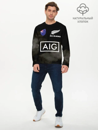 Мужской лонгслив базовый / ALL BLACKS
